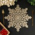 Christmas Decoration placemats Snowflake Table Mats Cutlery Mats Washable Pvc placemats Hotel Heat Insulation Anti-scald Mats