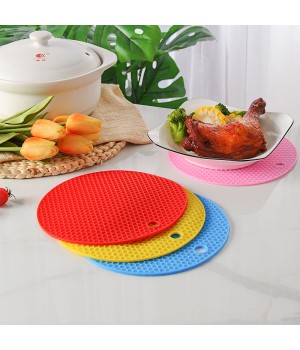 Modern round Non-Slip Silicone Table Mat Heat Resistant Place Mats for Home Dining Table Kitchen Restaurant Tea Cup Drinks Hold