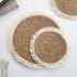 Water hyacinth woven braided food place mat round modern home decor kitchen dining place mats