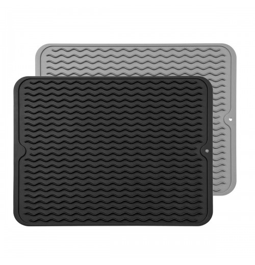 Eco Friendly Dishwasher Safe Heat-Resistant Sink Mat Silicon Placemat Durable Silicone Dish Drying Mat