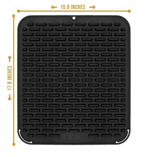 PH-006 Most Popular Deep Ridges Kitchen Counter Mat Silicone Dish Drying Mat