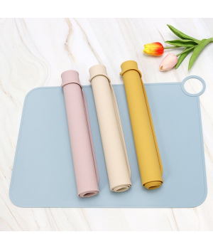 Pure Color Silicone Oven Mitts Bowl Mat Heat-Resistant Kitchen Accessories Home Kids Dining Table Placemat