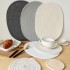 Factory Wholesale Hot Sale Solid Color Woven Placemats Round Thickened Cotton Placemats