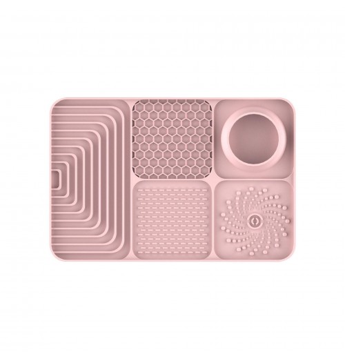 Cross-Border Eco-Friendly Large Dog Silicone Placemat with Rounded Automatic Slow Food Bowls Suction Cup Anti-Choking Water Feed