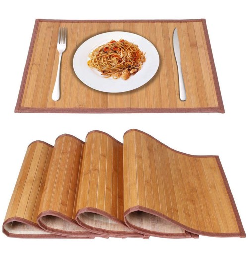 Natural Table Dinner Woven Bamboo Set placemat Natural Bamboo Table placemats For Dishes