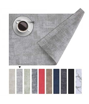 Direct Wholesale High Quality Luxury Rectangle Placemat Home Decorative Anti-slip PVC Woven Placemat For Dining Table Mats