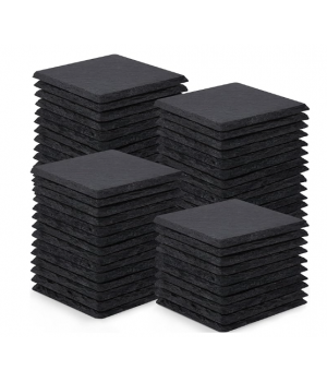 Wholesale Promotional Coasters Slate Placemats Stone drink Bulk Set Blank Black Round Slate Coasters