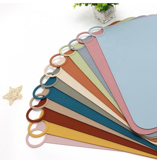 Soft Silicone Toddler Dinnerware Placemat - Waterproof, Food-Grade, Non-Slip Drawing Pad for Kids