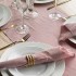 plain table runner cotton pink place mats dining table cloth napkins for Wedding Reception Bridal Shower Birthday