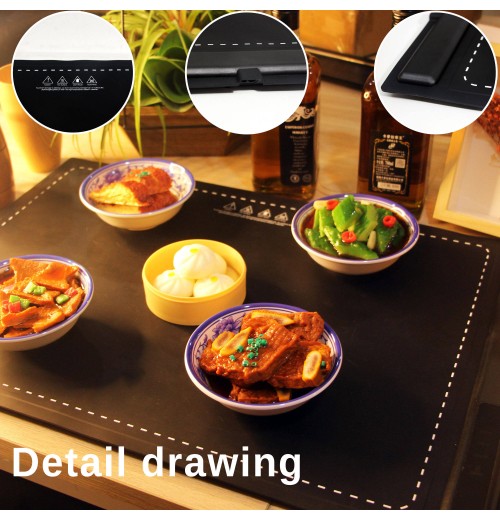 Sopewod American Silicone Food Warming Mat Home Use Insulated Placemat Pad for Parties Picnics Office & Hotels