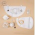 New Food Grade Baby Bibs Placemat Plate Bowls Fork And Spoon Set Baby Infant Silicone Tableware Feeding Set With Sippy Cup